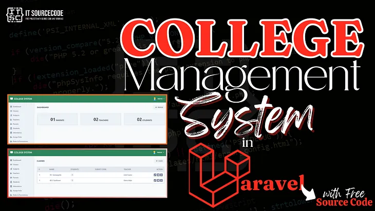 College Management System Project in Laravel with Source Code