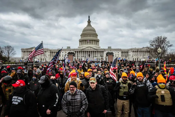Trump supporters at the Stope the Steal rally he called for on January 6, 2021. (Photo courtesy Getty Images.)