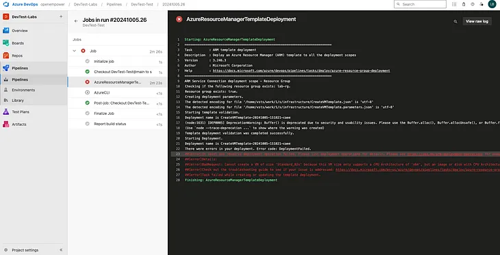 How to Resolve the “VM Size Only Supports x64 Architecture” Error in ARM Template Deployment