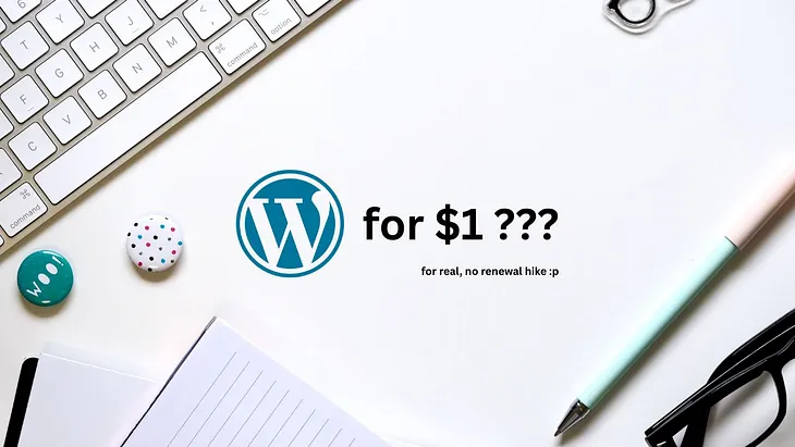 wordpress website for just $1