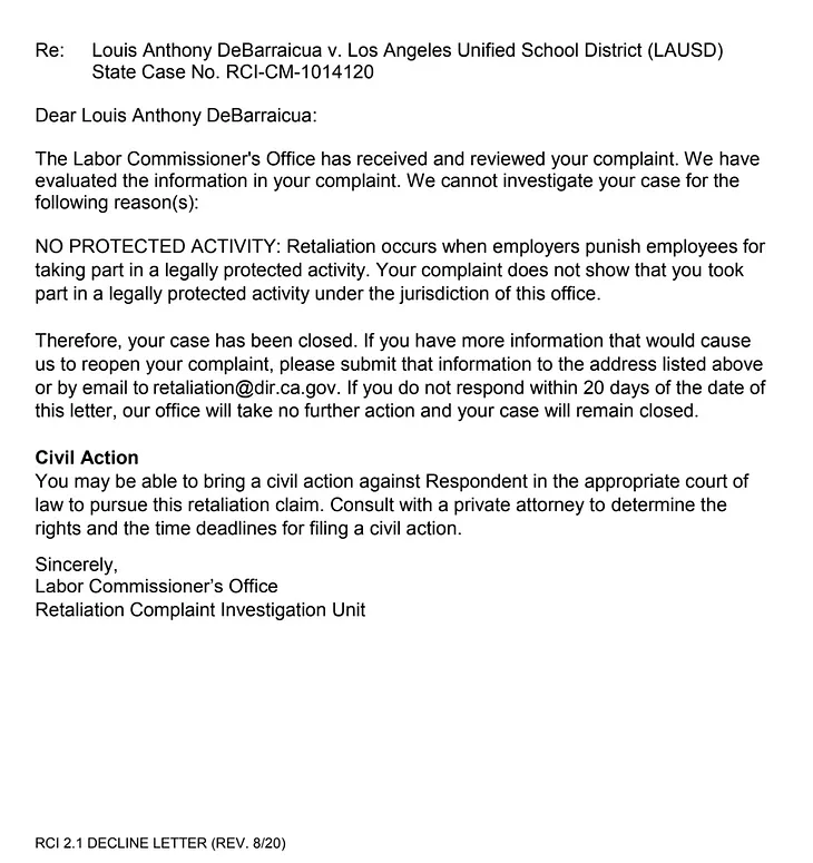 LAUSD targets “Blacks and Latinos” by creating Negligent Environments