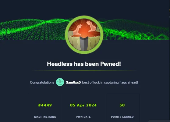 Headless HackTheBox Write-up