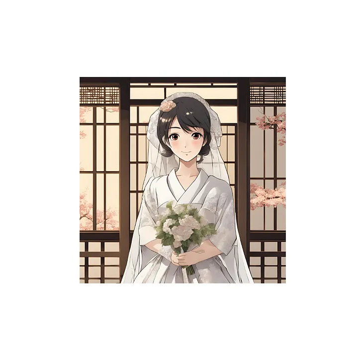 Japanese bride — image created by Canva