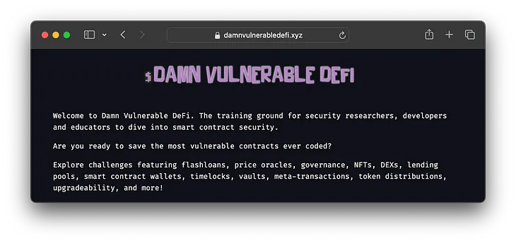 Challenge 1: Unstoppable, Damn vulnerable defi V4 lazy solutions series