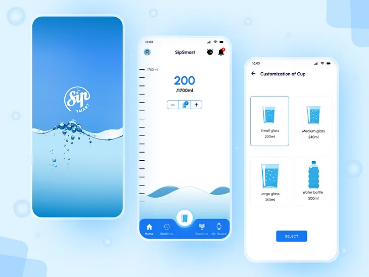 SipSmart: A Smart Water Intake Tracker — UX Case study