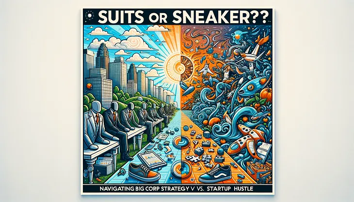 Suits or Sneakers? Navigating Big Corp Strategy vs. Startup Hustle