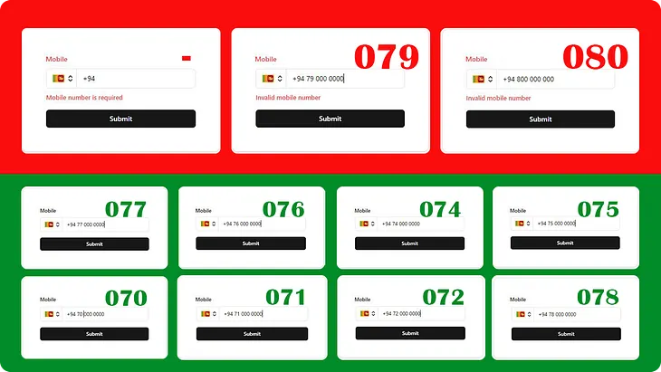 Mobile Number Validation for All Countries with Zod