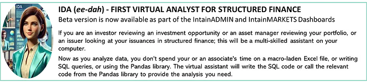 IDA: The Virtual Analyst for Structured Finance