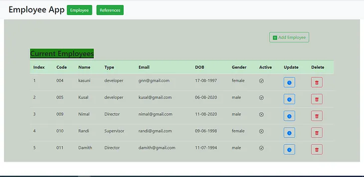 Design Employee Management System step by step using Angular 8