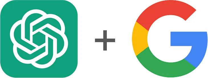 OpenAI Logo plus Google Logo