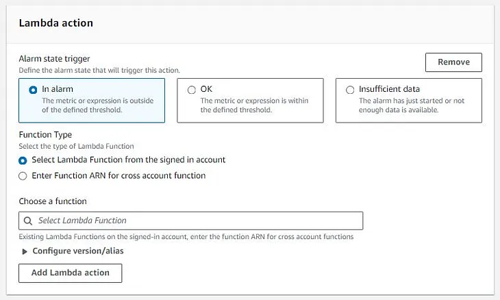 Automate custom actions via AWS Lambda Functions directly from Amazon CloudWatch alarm state…