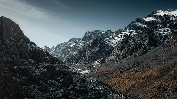 Toubkal in the Atlas Mountain Range, Morocco