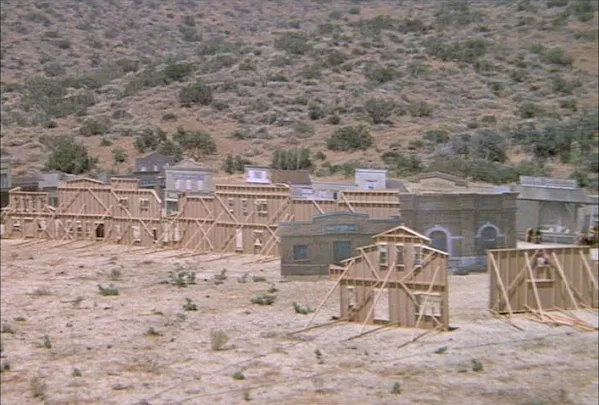 Image from Blazing Saddles, showing buildings to just be facades.