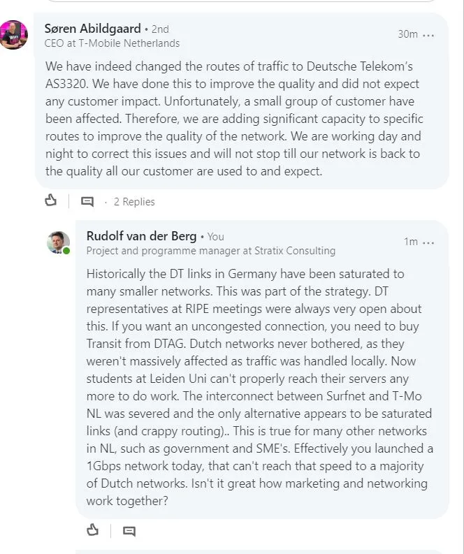 T-Mobile NL routed all internet traffic through Germany and broke the Internet for small firms.