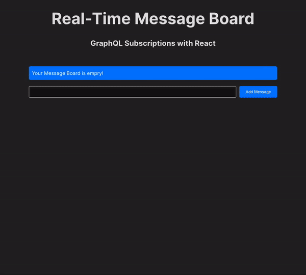 Building a Real-Time Message Board with Node, Apollo GraphQL, React and TypeScript