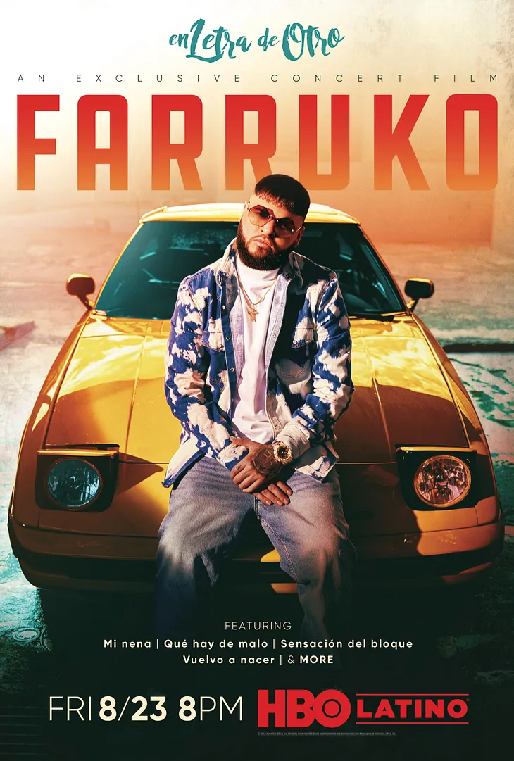 HBO Latino to Premiere Exclusive Music Special FARRUKO: EN LETRA DE OTRO on August 23