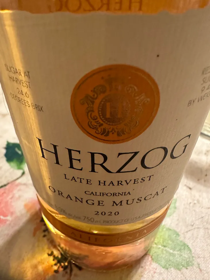 Intoxicritic #8: Herzog Late Harvest Orange Muscat