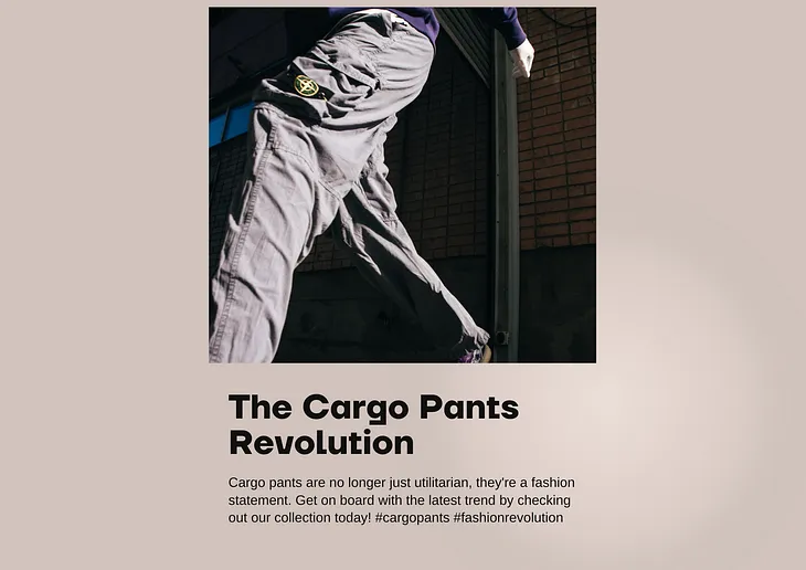 The Cargo Pants Revolution: Breaking Gender Stereotypes in Fashion