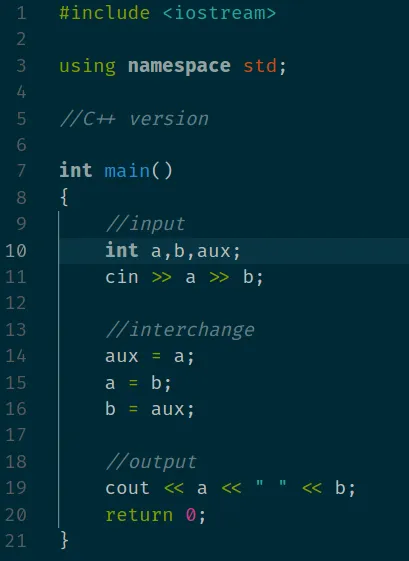 The Interchange of Two Variables