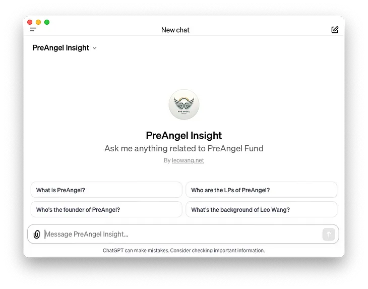 PreAngel Insight: Talor-made ChatGPT