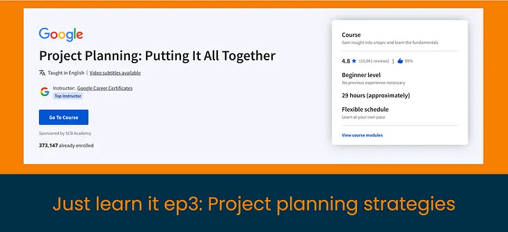 Just learn it ep3 | Project planning