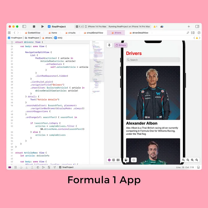 Native App Final Project: Formula 1 App