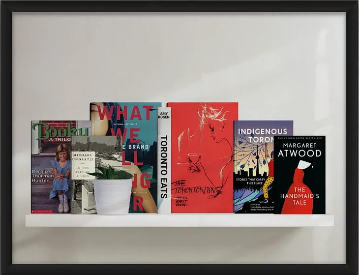 Toronto the Good Shelf Portrait Bookshelf Bookcase Wall Art Margaret Atwood