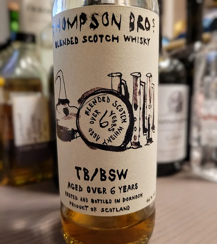 Blended Scotch Whisky Review: Thompson Brothers Blended Scotch Whisky TB/BSW Over 6 Years Old /…