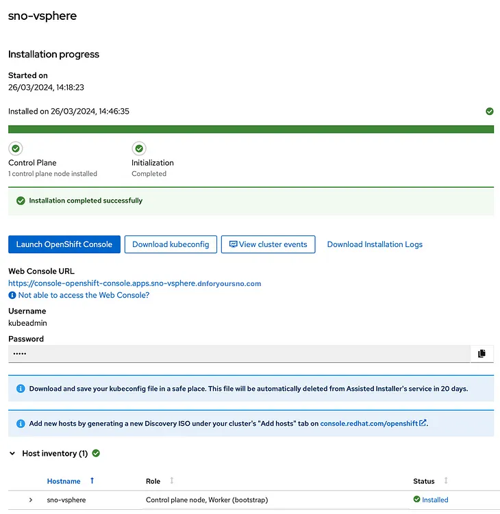 Single Node OpenShift