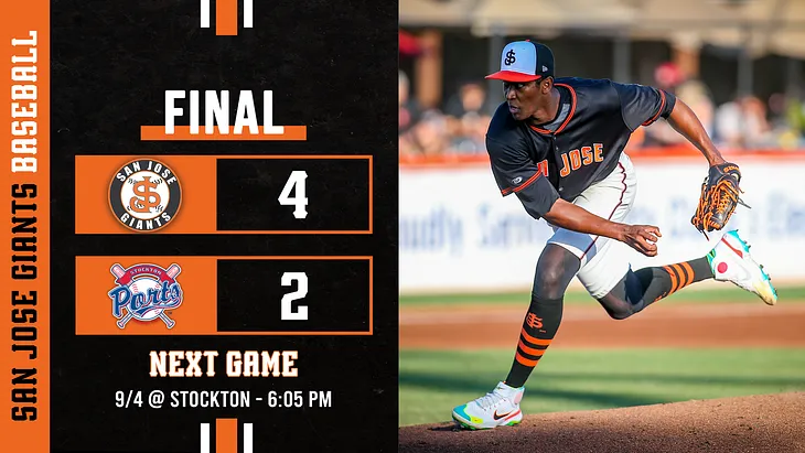 Giants Win Fourth Straight Over Ports