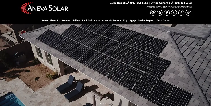 Aneva Solar website