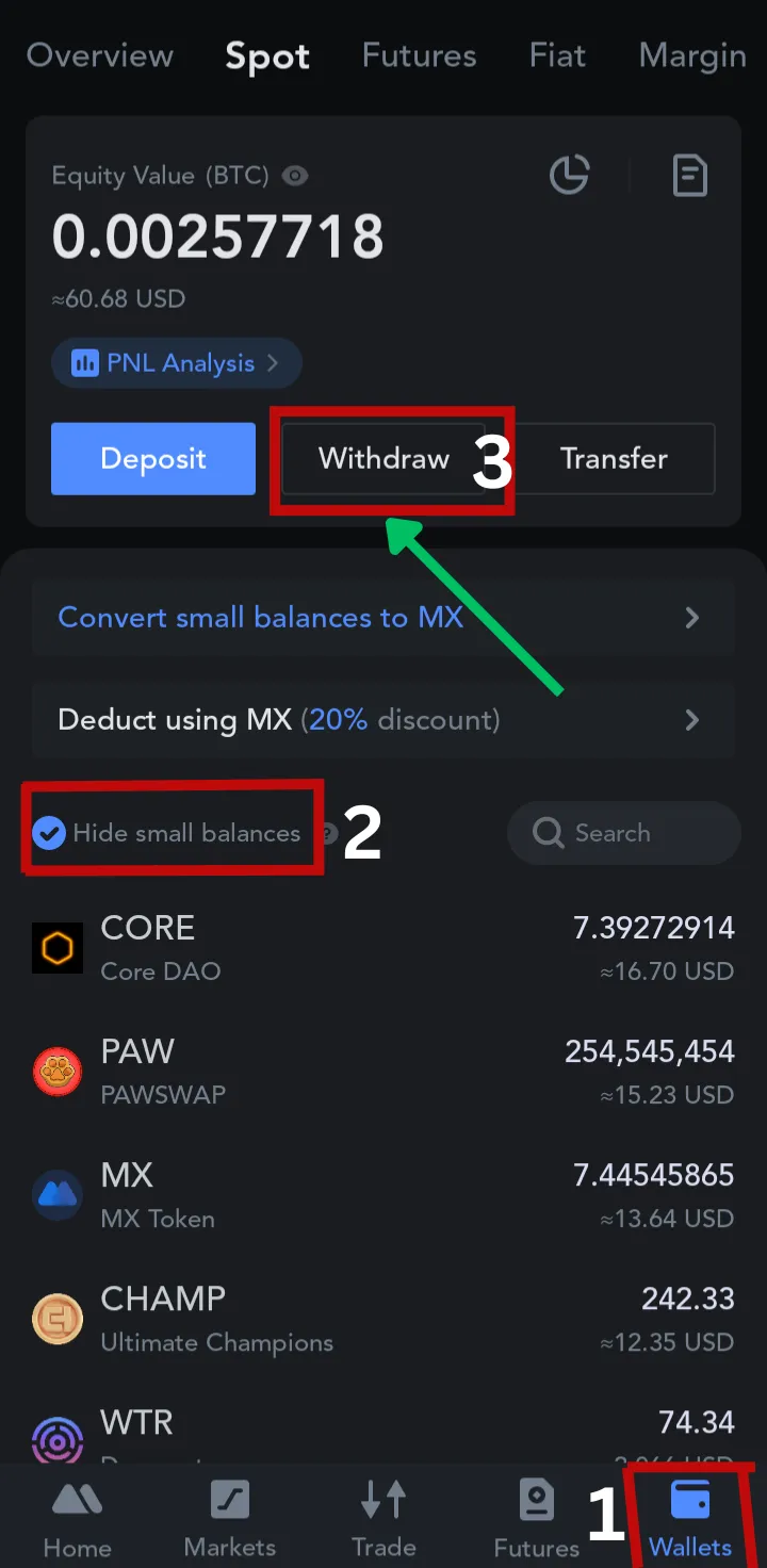 HOW TO WITHDRAW CORE TO YOUR METAMASK WALLET OR TRUSTWALLET