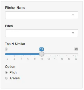 Similarity Scoring College Pitchers