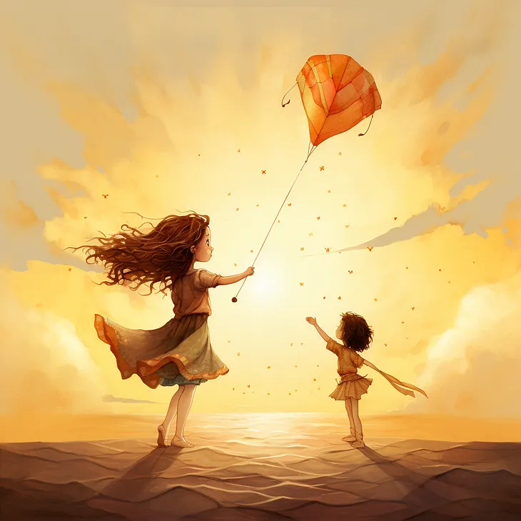 The Girl, Her Kite, and A New Friend