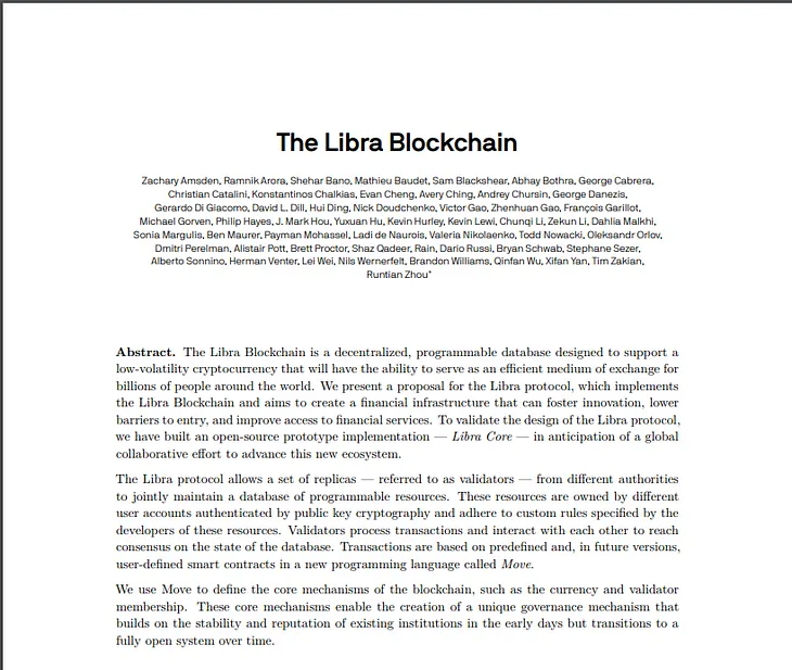 A quick look on Libra Blockchain - Part one