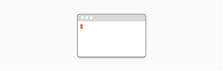 An illustration of a blank computer terminal with an orange typing cursor. Illustration by Ed Orozco.