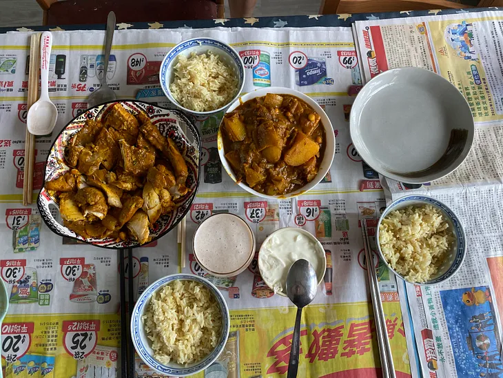 Homemade curry on Mother’s Day 2022