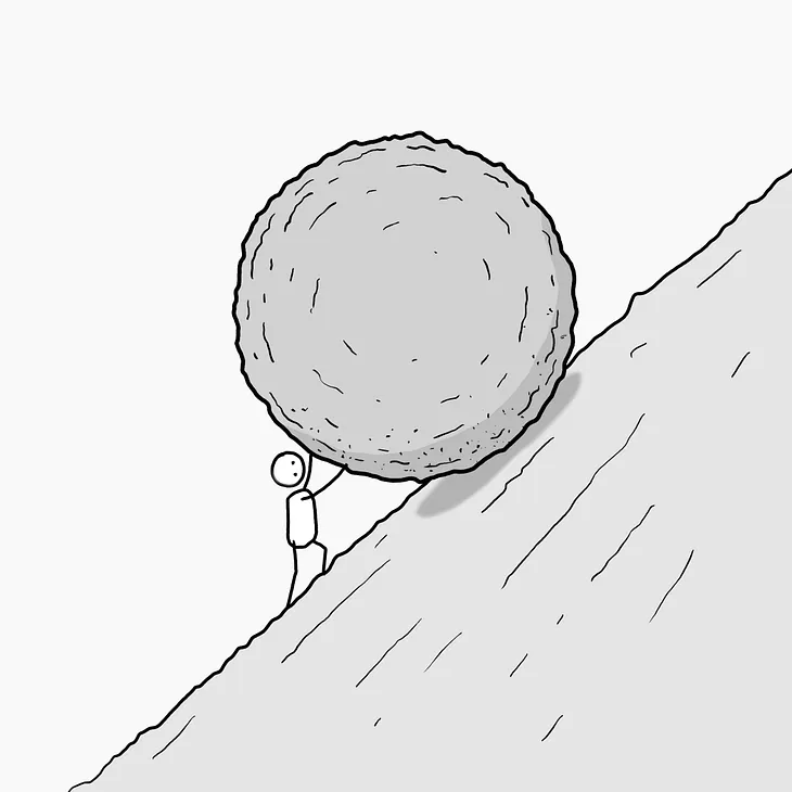 The Sisyphean Task of Drawing Sisyphus