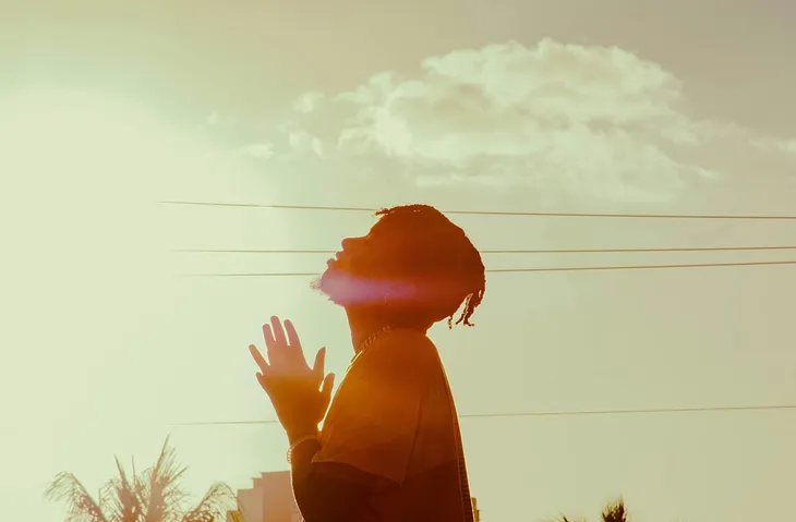 A man praying