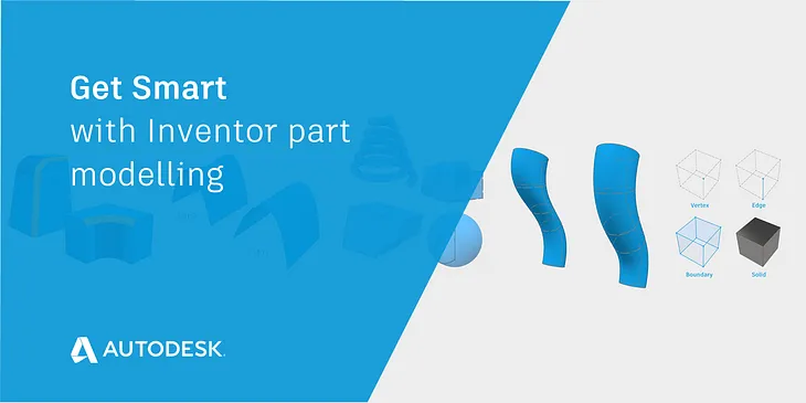 Title slide for ‘Get Smart With Autodesk Inventor Part Modelling’ — a guide to part modelling with Autodesk Inventor