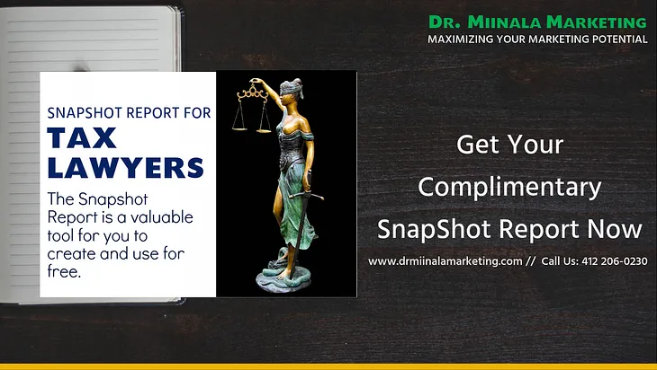 Complimentary Snapshot Report for Tax Lawyer Now Available