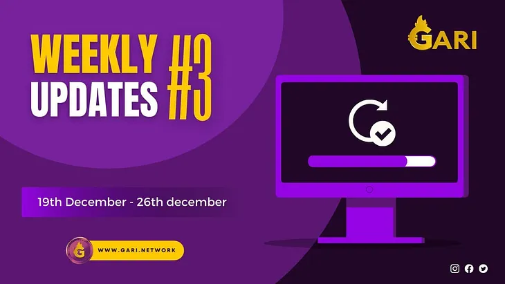 GARI Project Weekly Updates #3 {19th-26th December}