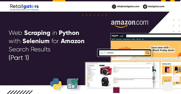 Web Scraping in Python with Selenium for Amazon Search Results (Part 1)