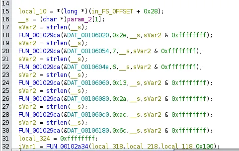 Decrypting Encrypted Array of Characters Using Ghidra Scripts