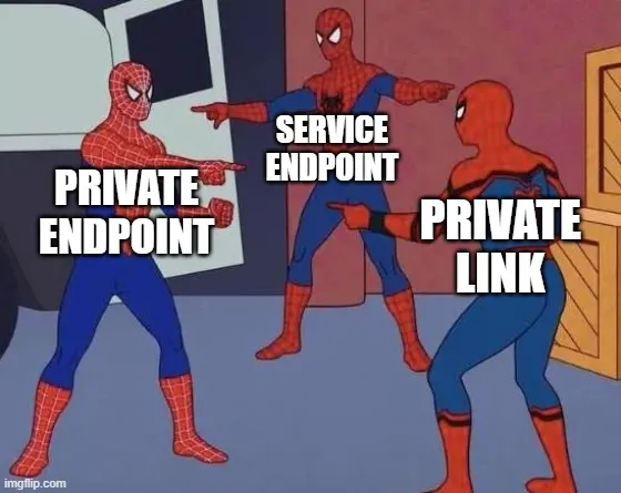 Azure Cloud Networking: service endpoint vs private endpoint vs private link