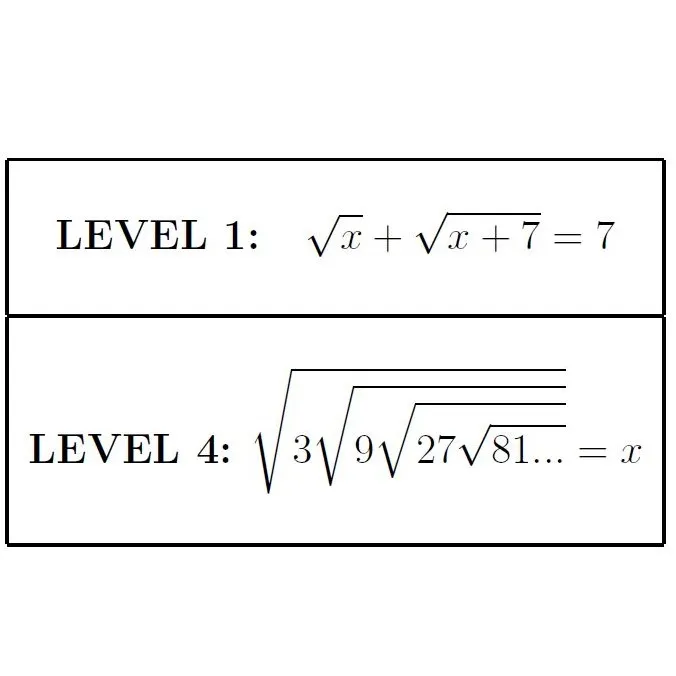 What Level Can You Reach? The Surd/Radical Challenge.