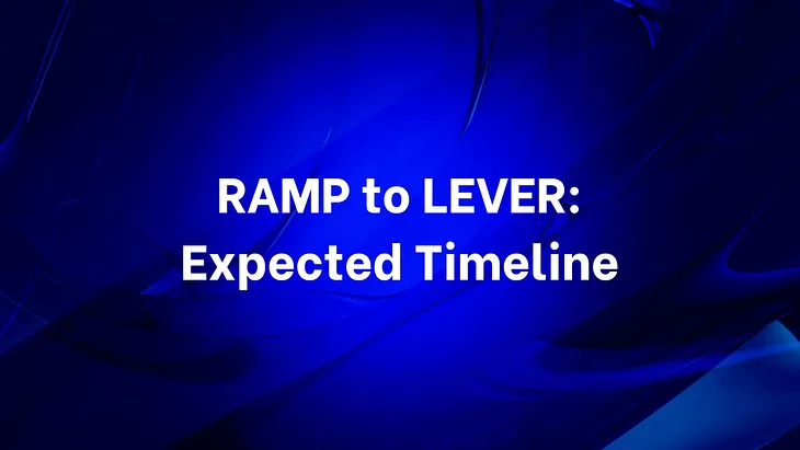 RAMP to LEVER: Expected Timeline