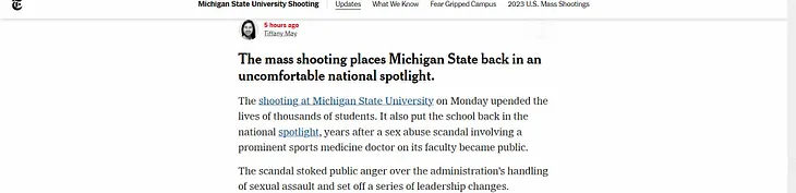 ‘Insensitive:’ Critics slam NY Times misstep in MSU shootings coverage