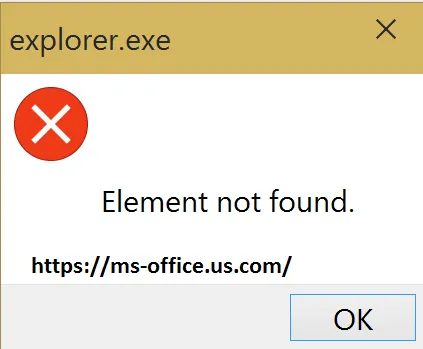 How to Troubleshoot If Element Not Found Error in Window 10?