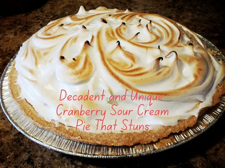 Cranberry sour cream pie